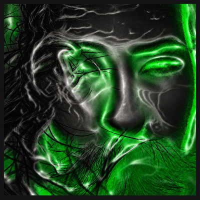 Tryxx: The Pre-Re-Release by Northghost — a green and silver portrait interwoven with tree branches.